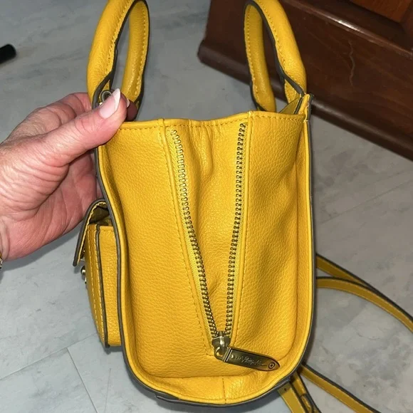 Philip Lim  Satchel. Crossbody Bag  mustard color  Expanding sides  Vegan   NWOT - Picture 8 of 15